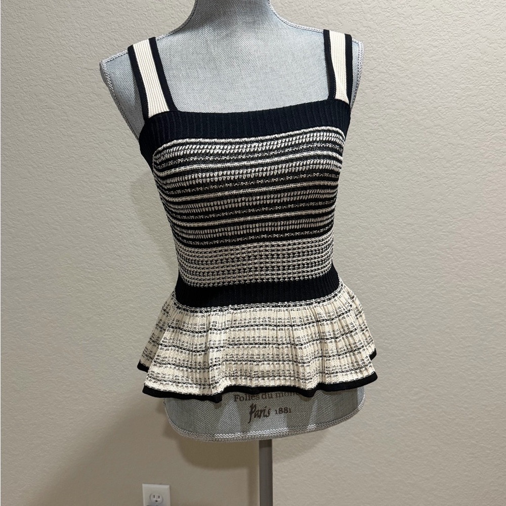 Express Black and Cream Striped Camisole